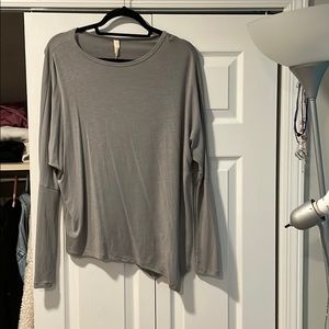 long sleeve comfy grey tee